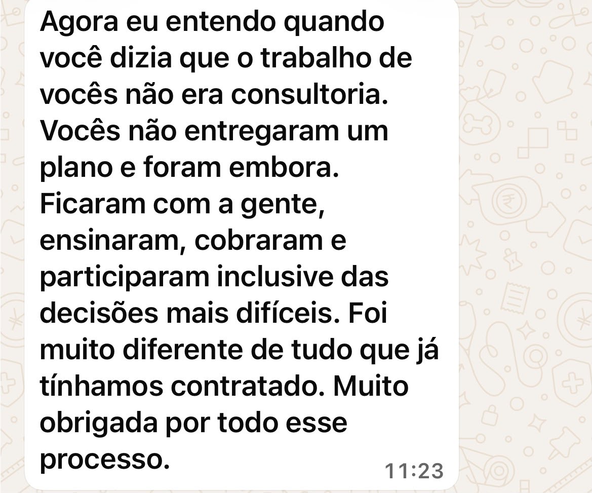 Depoimento real recebido por WhatsApp (4 de 14)
