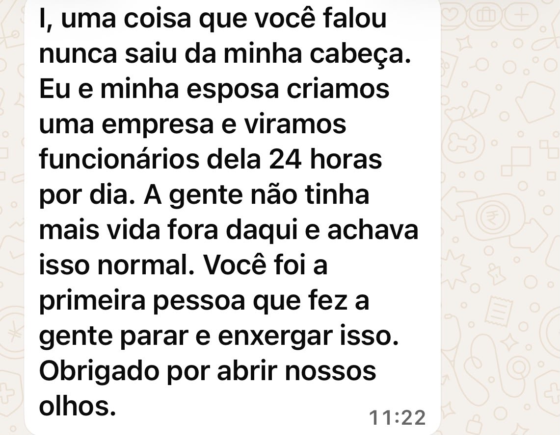 Depoimento real recebido por WhatsApp (7 de 14)