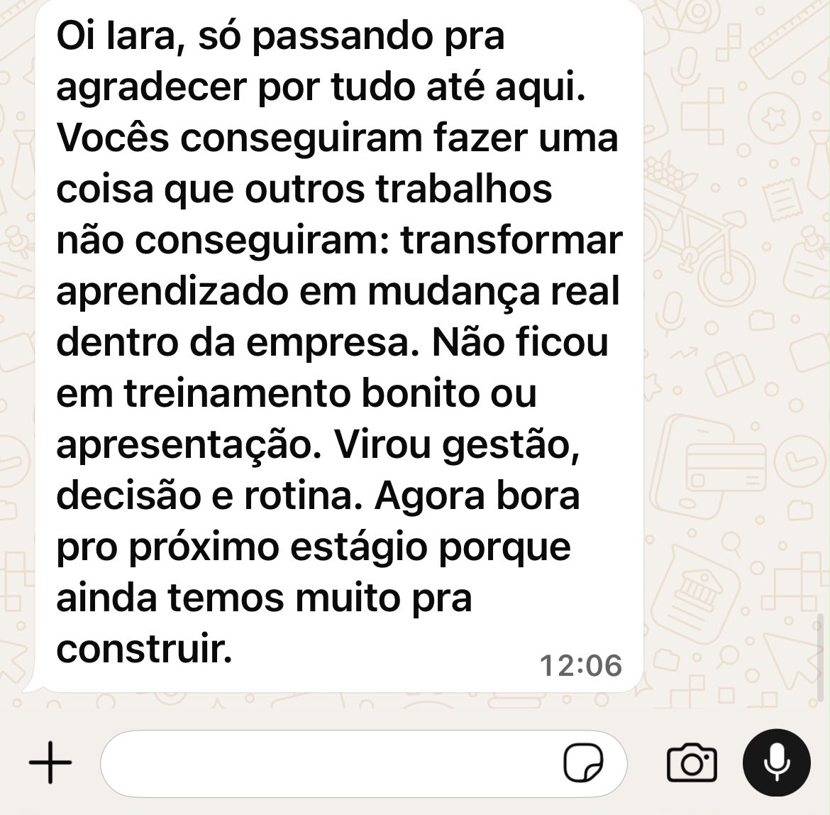 Depoimento real recebido por WhatsApp (11 de 14)