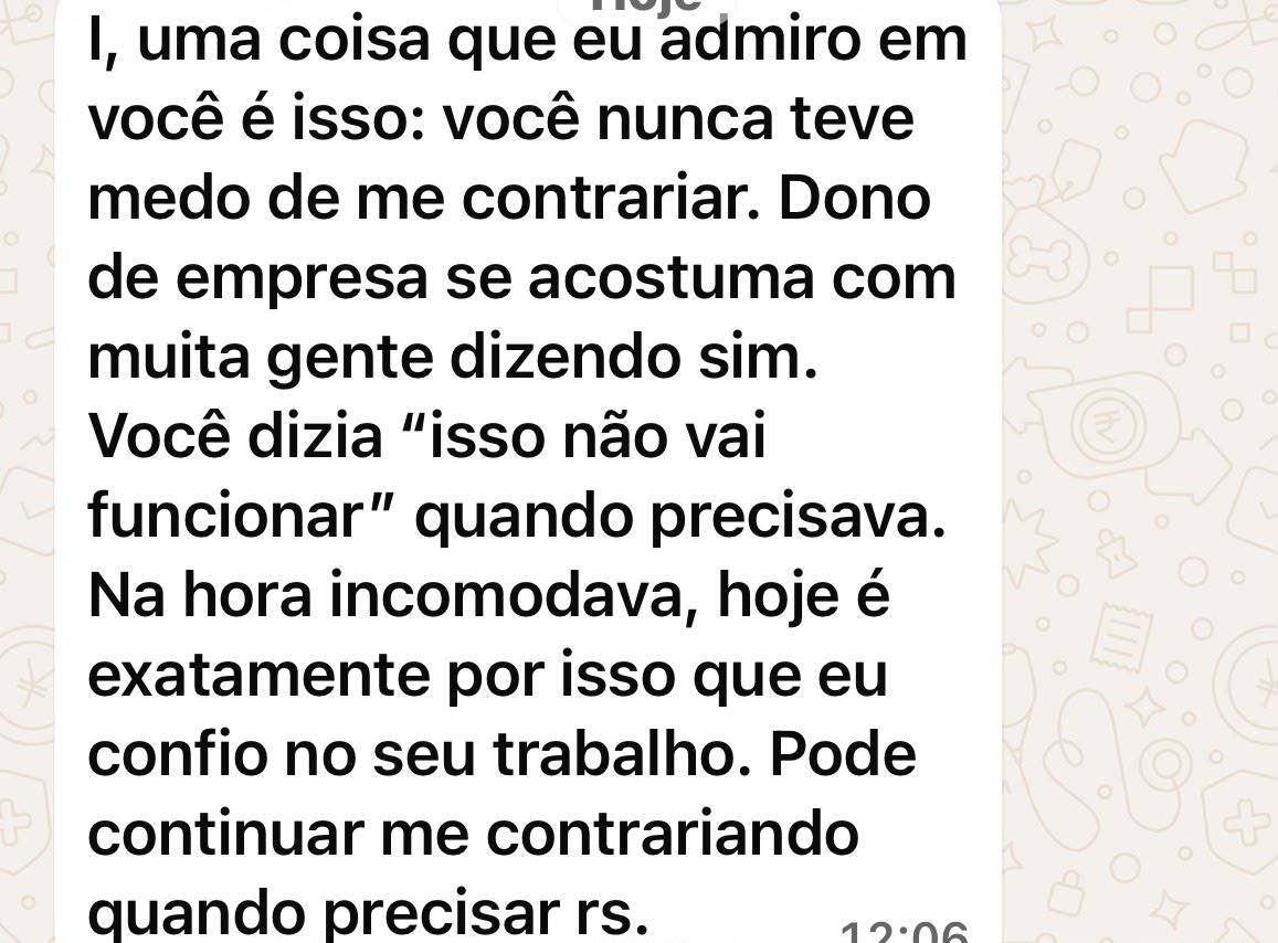 Depoimento real recebido por WhatsApp (12 de 14)